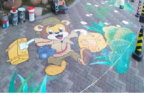 万州夏季画地面彩绘会遇到的问题