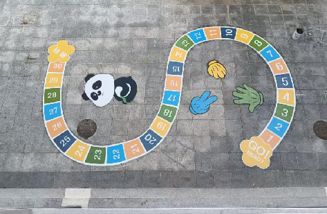 万州地面游戏彩绘