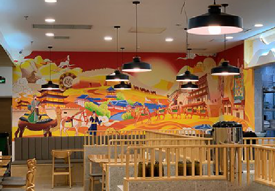 万州商业空间彩绘介绍。