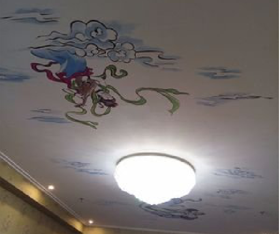 万州如何快速绘制天花板上的手绘墙？